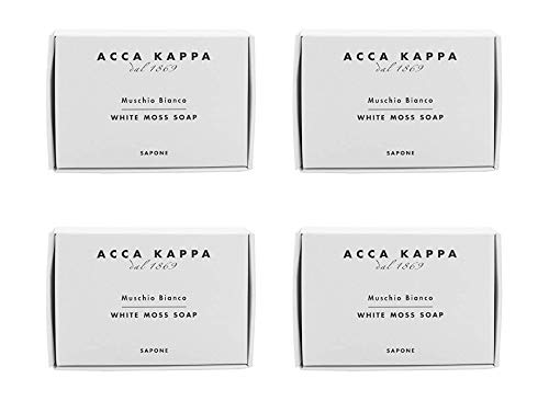 Acca Kappa Soap, White Moss Boxed Soaps, 3.5 Oz - Set of 4 - The Finished Room