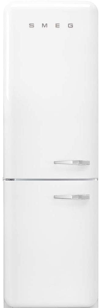 Retro 60cm Refrigerator w/ Bottom-Freezer. White. Left Hinge