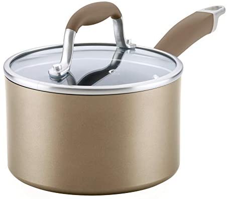Anolon Advanced Home Hard Anodized Nonstick Sauce Pan/Saucepan, 2 Quart, Bronze - The Finished Room