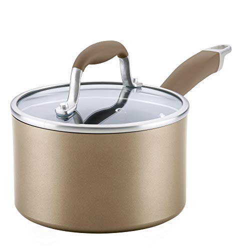 Anolon Advanced Home Hard Anodized Nonstick Sauce Pan/Saucepan, 2 Quart, Bronze - The Finished Room