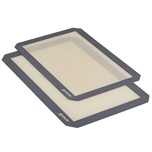 Anolon Advanced Bakeware Silicone Baking Mat Set, 2-Piece, Clear with Gray Border - The Finished Room