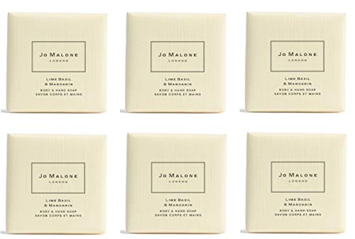 Jo Malone London Lime Basil & Mandarin Bath Soap - 50 grams each - Set of 6 - The Finished Room