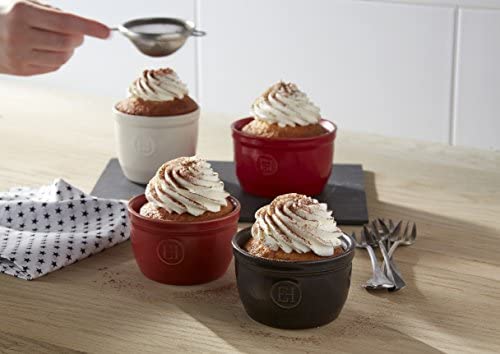Emile Henry Made in France 5 oz Ramekin (Set of 2), 3.5&quot; by 2&quot;, Flour White - The Finished Room