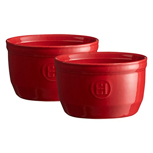 Emile Henry Made in France 8.5 oz Ramekin (Set of 2), 4&quot; by 2&quot;5&#39;, Flour White,114010 - The Finished Room