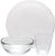 Duralex Glas Made In France Kids 12-pc Set Includes (4) 4-5/8 oz. Picardie Glasses,(4) 7-1/2 inch Plates & (4) 4-3/4 inch Lys Bowls, 4.5, Clear - The Finished Room