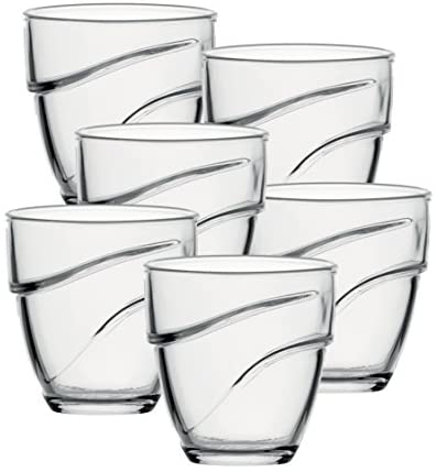 Duralex Set of 6 Wave Tumblers, Clear, 9.5-Oz. - The Finished Room