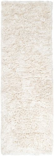 Surya Shag Runner Area Rug 2&#39;6&quot;x8&#39; Ivory Ashton Collection - The Finished Room