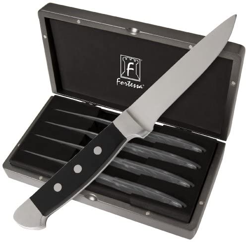 Fortessa 4-Piece Vaquero Serrated Steak Knife Set with Box - The Finished Room