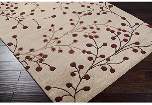 Surya Athena Hand Tufted Transitional Rug, 4&#39; x 6&#39;, Red - The Finished Room