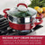 Rachael Ray Create Delicious Nonstick Multi-Pot/Steamer Set, 3 Piece, Red Shimmer - The Finished Room