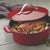 Anolon Vesta Cast Iron Dish/Casserole Pan with Lid, 4 Quart, Paprika Red - The Finished Room