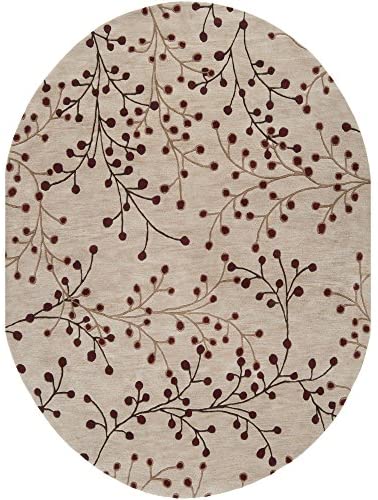 Surya ATH5053-69OV Athena Hand Tufted Transitional Oval Rug, 6-Feet by 9-Feet, Cream - The Finished Room