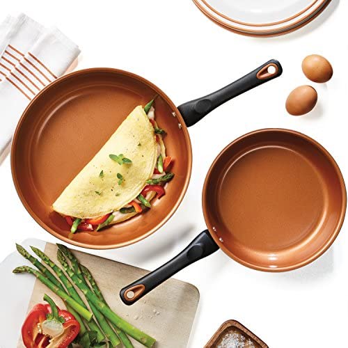 Farberware Glide Nonstick Frying Pan Set / Fry Pan Set / Skillet Set - 9.25 Inch and 11.25 Inch , Black - The Finished Room