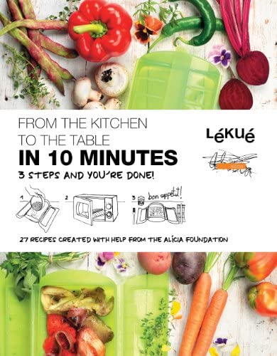 Lekue 3-4 Person Steam Case With Draining Tray and Bonus 10 Minute Cookbook, Green - The Finished Room