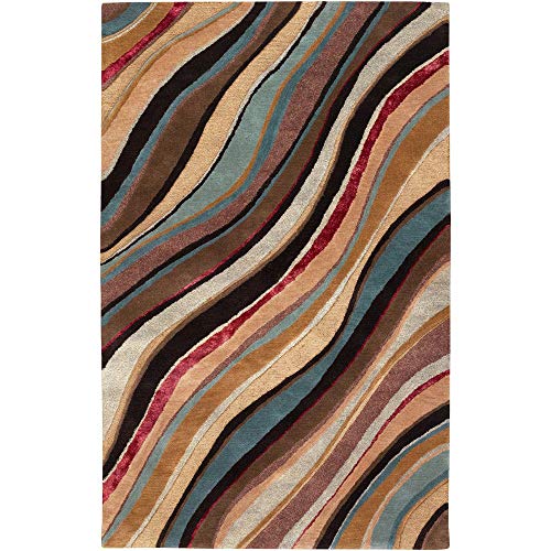 Surya Artist Studio ART-229 Contemporary Hand Tufted 100% New Zealand Wool Coffee Bean 8&#39; x 11&#39; Abstract Area Rug - The Finished Room