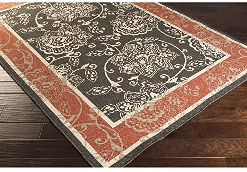 Rhoda Taupe and Brown Indoor / Outdoor Area Rug 8&#39;9&quot; Square - The Finished Room