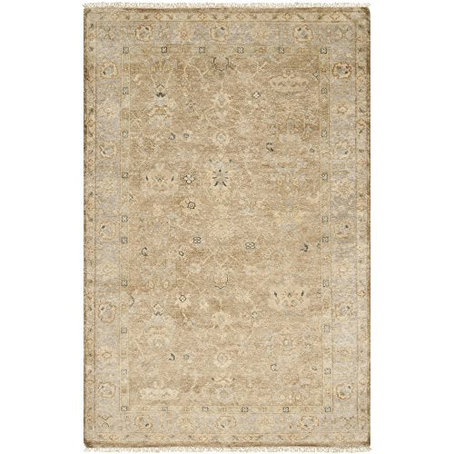 Surya Transcendent TNS-9004 Classic Hand Knotted 100% Wool Slate Blue 2&#39; x 3&#39; Modern Vintage Accent Rug - The Finished Room