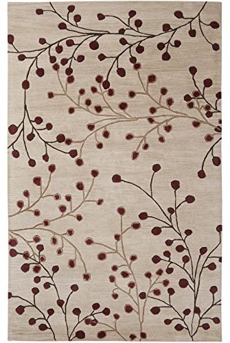 Surya Athena Hand Tufted Transitional Rug, 5-Feet by 8-Feet, Cream - The Finished Room