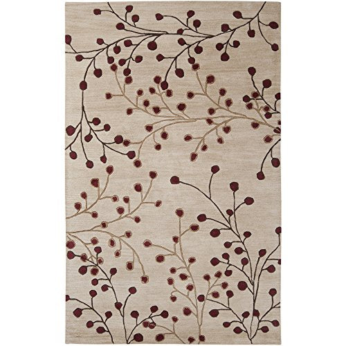 Surya Athena Hand Tufted Transitional Rug, 5-Feet by 8-Feet, Cream - The Finished Room