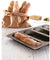 Lekue 4 Cavity Micro Perforated Mini Baguette Baking Pan, Brown - The Finished Room