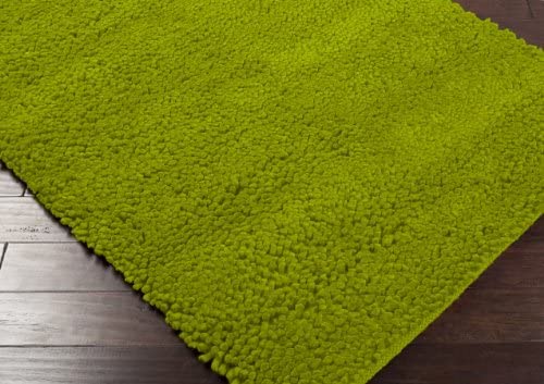 Surya Aros Shag Hand Woven 100% New Zealand Felted Wool Moss 4&#39; x 10&#39; Runner - The Finished Room