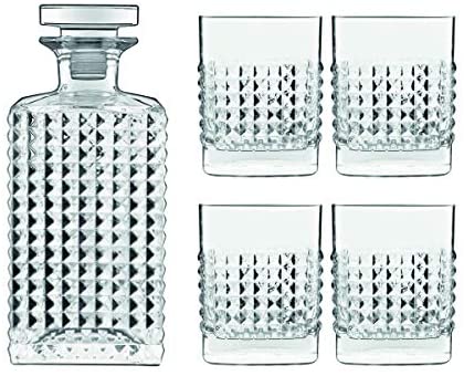 Luigi Bormioli Mixology 5-Piece Elixir Decanter &amp; Glasses Set, 0, Clear - The Finished Room