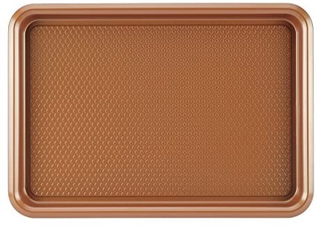 Ayesha Curry Nonstick Bakeware, Nonstick Cookie Sheet / Baking Sheet - 10 Inch x 15 Inch, Copper Brown - The Finished Room