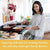 Ayesha Curry Home Collection Nonstick Sauce Pan/Saucepan with Lid, 4.5 Quart, Red - The Finished Room