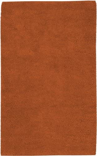 Surya Aros 5&#39; x 8&#39; Hand Woven Wool Red Orange Shag Rug - The Finished Room