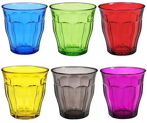 Duralex Picardie 25 Cl Glass Tumbler, 8.75 oz, Multicolor - The Finished Room
