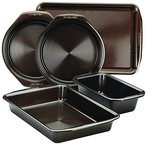 Circulon Symmetry Bakeware 5 Piece Nonstick Bakeware Set in Chocolate - The Finished Room
