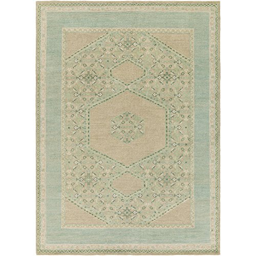 Surya Hand Knotted Casual Accent Rug, 2 by 3-Feet, Eggplant/Burgundy/Navy/Cherry - The Finished Room