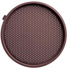 Lekue Perforated Pizza Mat, 14&quot;, Brown - The Finished Room