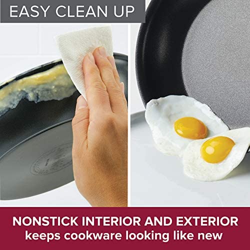 Anolon Advanced Home Hard-Anodized Nonstick Frying Pan/Fry Pan/Skillet with Helper Handle, 14.5-Inch, Onyx - The Finished Room