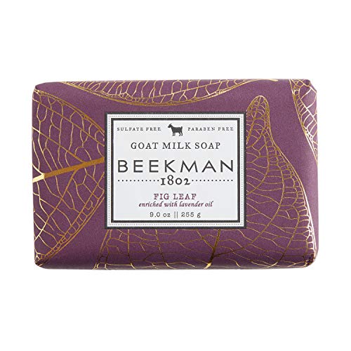 Beekman 1802 - Bar Soap - Fig Leaf - Moisturizing Triple Milled Soap with Goat Milk - Naturally Rich in Lactic Acid & Vitamins, Great for All Skin Types - Cruelty-Free Bodycare - 9 oz - The F