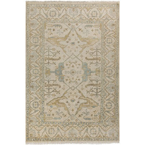 Surya Antique Home Decor Area Rug, 7&#39;9&quot; x 9&#39;9&quot;, Green, Neutral - The Finished Room