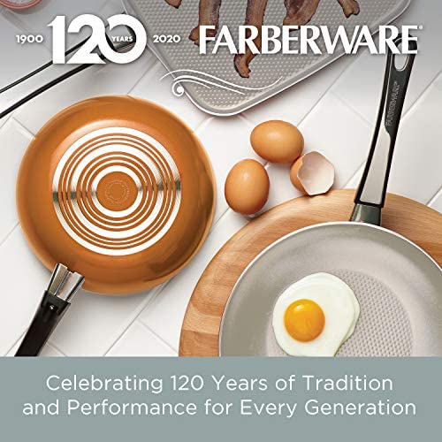 Farberware High Performance Nonstick Cookware Pots and Pans Set Dishwasher Safe, 17 Piece, Champagne - The Finished Room