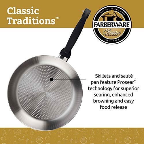 Farberware Classic Traditional Stainless Steel Cookware Pots and Pans Set, 12 Piece - The Finished Room