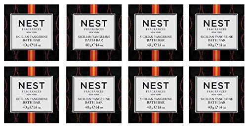 Nest Fragrances NY Sicilian Tangerine Boxed Bath Bar Soaps, 40 Grams/1.25 Ounce Each - Set of 8 - The Finished Room