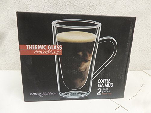 Luigi Bormioli Thermic Hot Drink, 14-ounce, Clear, Set of 2 - The Finished Room
