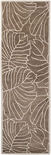 Surya Studio Contemporary Hand Tufted 100% New Zealand Wool Safari Tan 3&#39;3&quot; x 5&#39;3&quot; Graphic Novelty Area Rug - The Finished Room