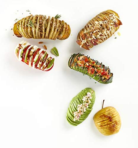 Lekue Hasselback Cutter, Regular Size, Terracotta - The Finished Room