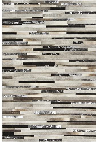Surya Hand Crafted Casual Accent Rug, 2 by 3-Feet, Gray/Black/Light Gray/Chocolate - The Finished Room