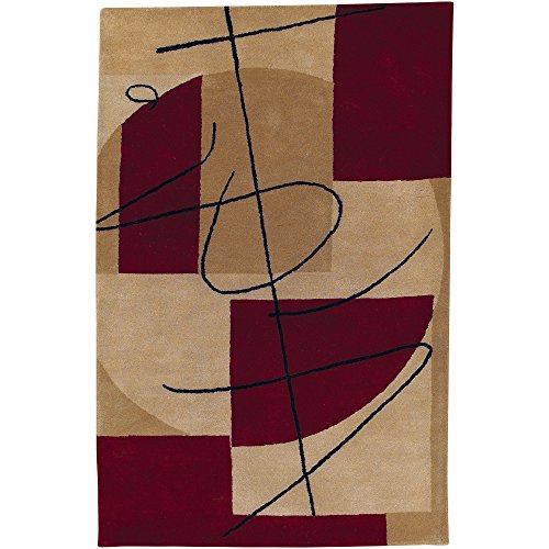 Surya Naya HST-3005 Contemporary Hand Tufted 100% New Zealand Wool Frappe 2&#39; x 3&#39; Abstract Accent Rug - The Finished Room
