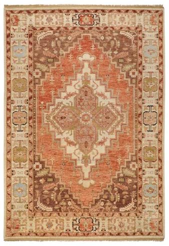 Zeus Light Rust Rug Rug Size: 2' x 3' - The Finished Room