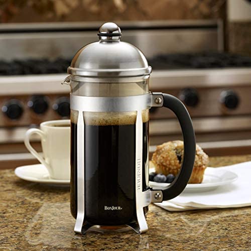 Bonjour Maximus French Press Coffee Maker, 8 Cup, Silver - The Finished Room