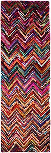 Surya Natural Fiber Runner Area Rug 2&#39;6&quot;x8&#39; Magenta Boho Collection - The Finished Room