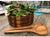 Kalmar Home 10 Inch Large Acacia Wood Salad Bowl with 2 Server Tong Utensils - The Finished Room