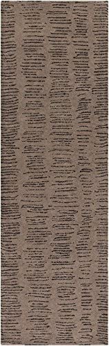 Surya Contemporary Runner Area Rug 2'6"x8' Grey Melody Collection - The Finished Room