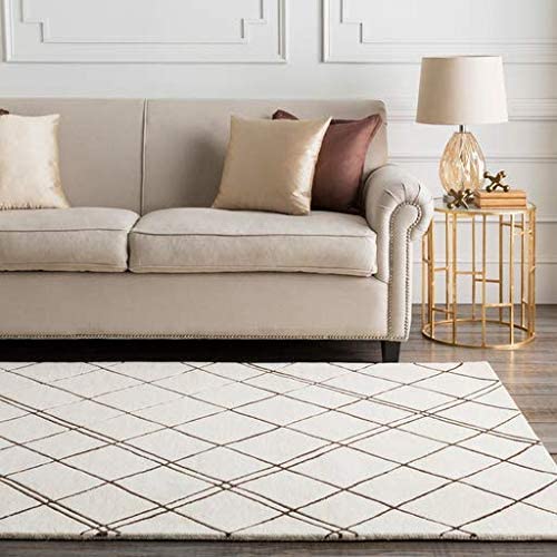 2&#39;6&quot; x 8&#39; Runner Surya Rug SR124-268 Creme Brulee Color Hand Tufted in India &quot;Studio Collection&quot; Geometric Pattern - The Finished Room